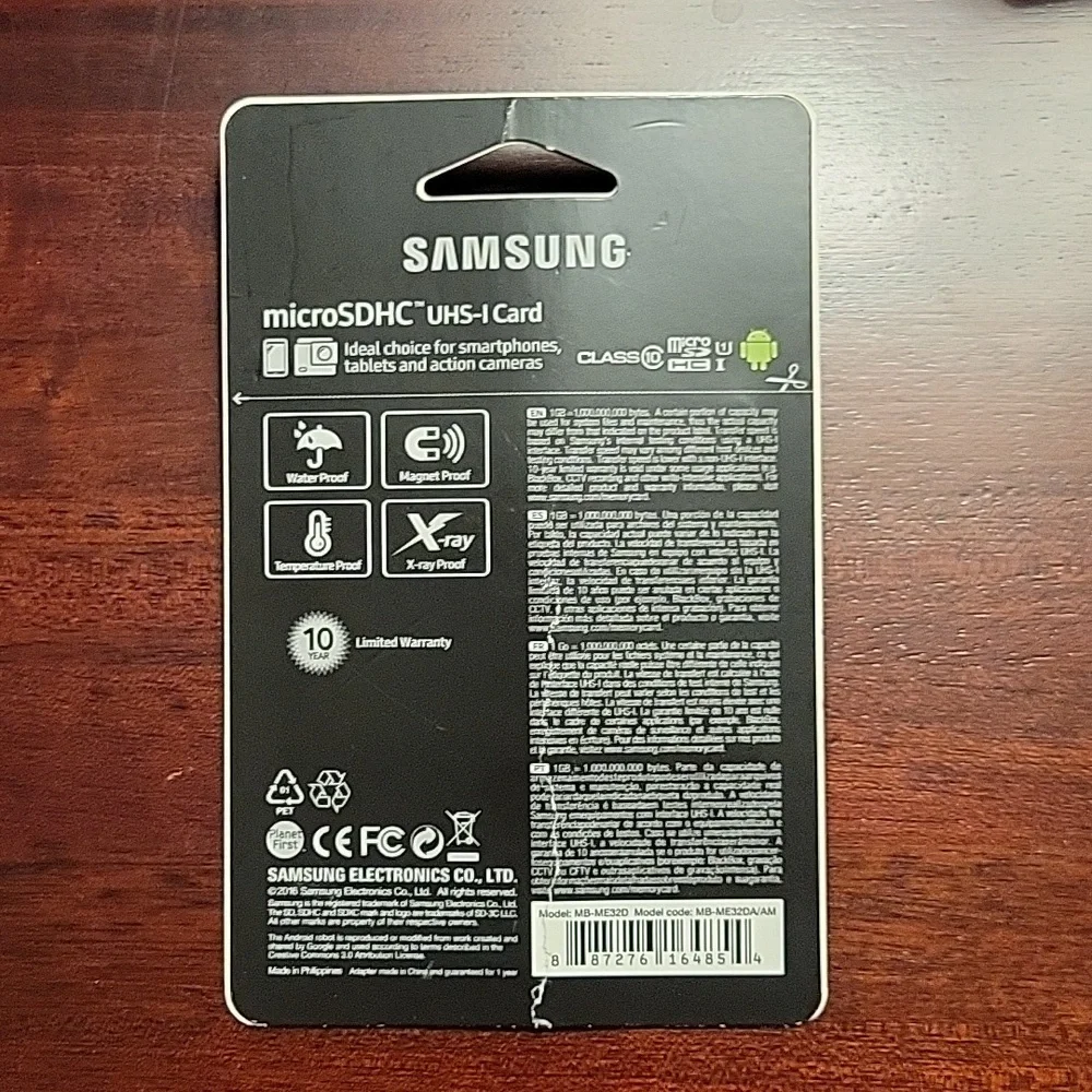 Samsung 32 GB micro USB card withSD adapter